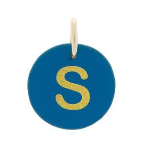 The Cuddle Collab Wear & Share Charm Faux Leather "S" Monogram in Blue